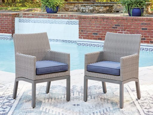 Half Moon Beach - Arm Chair With Cushion (Set of 2) - Blue / Gray Signature Design by Ashley®