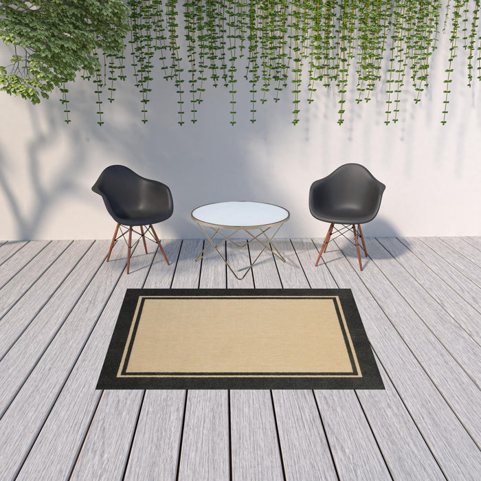 5' X 8' Indoor Outdoor Area Rug - Beige