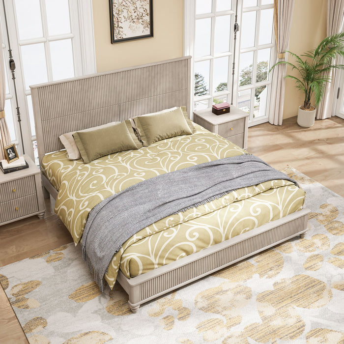 3 Piece Bedroom Set With Bed And 2 Nightstands Home Essentials