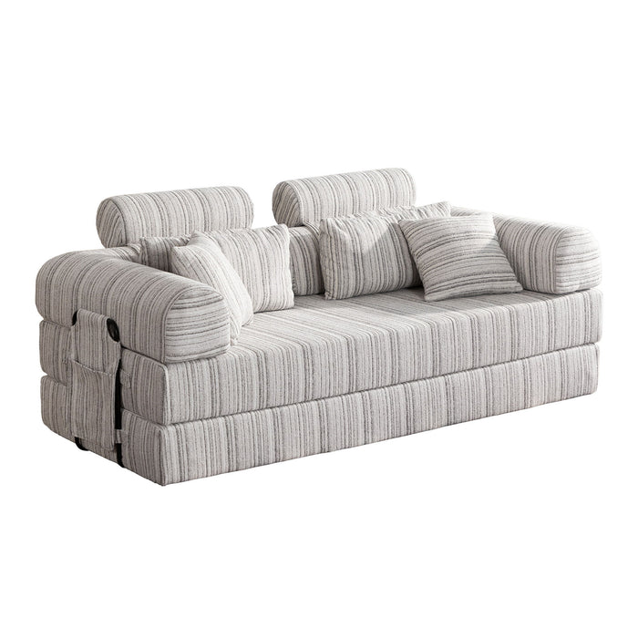 Convertible Sleeper Sofa Bed With High Density Compressed Sponge, Upholstered Couch For Living Room Home Essentials