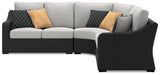 Beachcroft - 3-Piece Outdoor Sectional - Black Signature Design by Ashley®