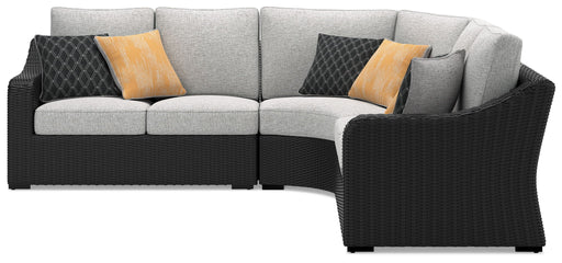 Beachcroft - 3-Piece Outdoor Sectional - Black Signature Design by Ashley®