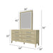 Adeline - 6 Drawers Dresser & Mirror With Jewelry Box & LED Light - Natural Wood Wash Home Essentials