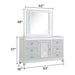 Abigale - 6 Drawer Dresser With LED (Includes Dresser Only, Mirror Not Included) - White Matrix Furniture Group