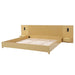 Platform Bed Frame With Built In Nightstands & Reading Lights Noble House