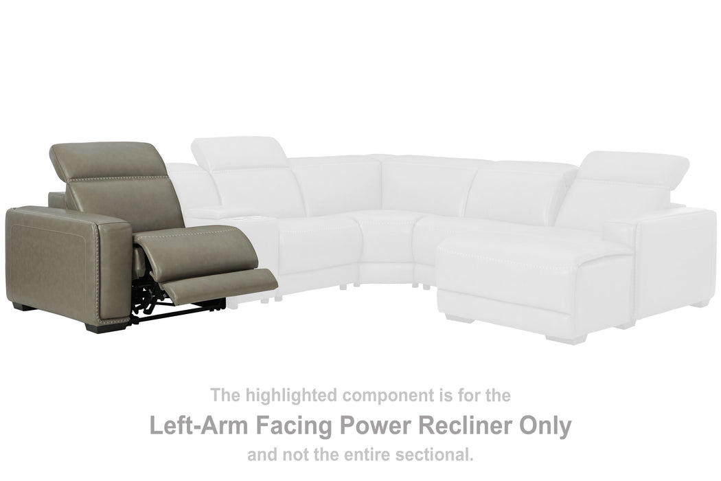 Correze - LAF Zero Wall Power Recliner - Gray Signature Design by Ashley®