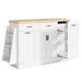Kitchen Sideboard With Sliding Door Cabinet, 3 Tier Spice Rack Hearth and Haven