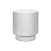 Round Accent Table, Indoor Outdoor - White 8th Street
