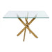 Rectangular Dining Table For Home Kitchen - Gold Home Essentials