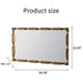 Rectangular Wall Mirror With Frame For Living Room - Gold Home Essentials