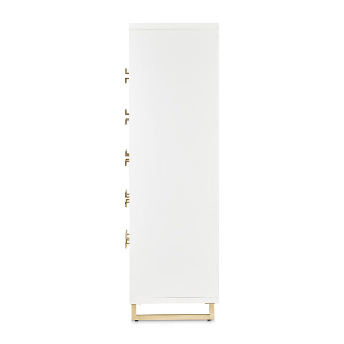 Palm Gate - 6-Drawer Chest - Cloud White