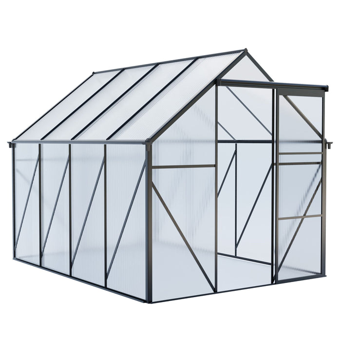 Polycarbonate Greenhouse Raised Base And Anchor Aluminum Heavy Duty Walk-In Greenhouses For Outdoor Backyard In All Season
