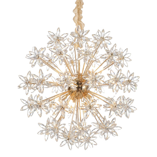 Michael Amini Lighting - Bouquet 10-Light Round Crystal Chandelier - Gold Michael Amini