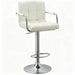 Adjustable Swivel Arm Bar Stool With Cushion - White Home Essentials