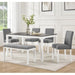 6 Piece Dining Table Set With Bench And Chairs Home Essentials