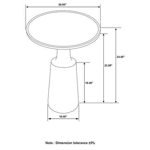 Pedestal Accent Table With Eco Friendly Base And Round Lipped Top - Brown Furniture Max