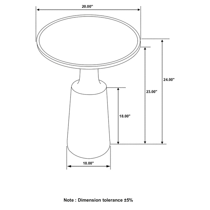 Pedestal Accent Table With Eco Friendly Base And Round Lipped Top - Brown Furniture Max