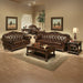 Anondale - Ottoman - Espresso Top Grain Leather Match & Cherry ACME