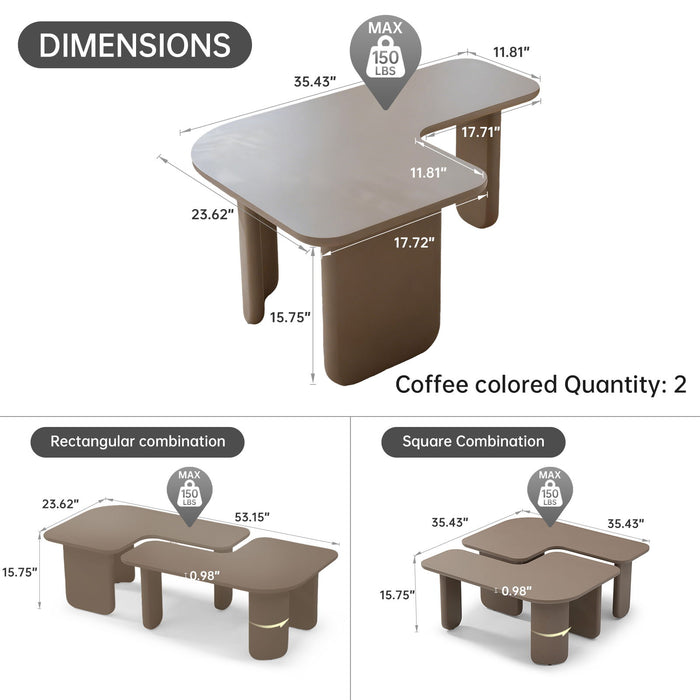 L-Shape Coffee Table For Living Room Home Essentials