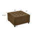Square Tufted Storage Ottoman With Nailhead Trim Home Essentials