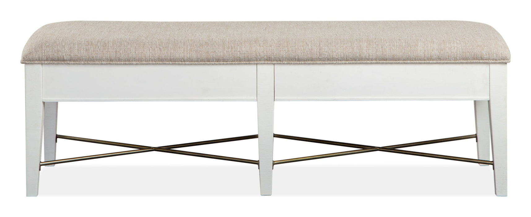 Heron Cove - Bench With Upholstered Seat - Chalk White Magnussen Furniture