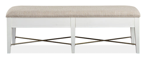 Heron Cove - Bench With Upholstered Seat - Chalk White Magnussen Furniture