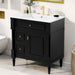 Modern Bathroom Vanity With Sink, Freestanding Cabinet With Flip Drawer & Adjustable Shelf Hearth and Haven