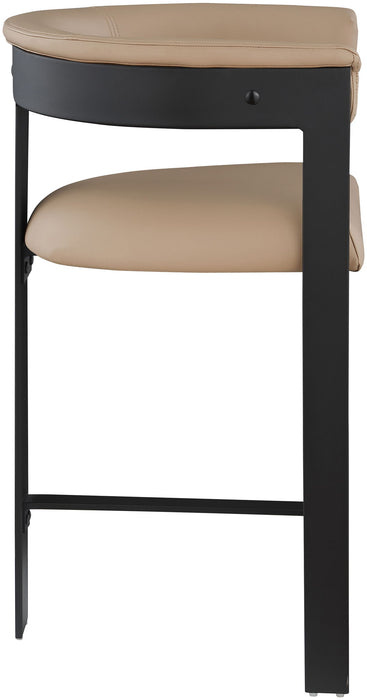 Romeo - Faux Leather Counter Stool With Black Base (Set of 2) Meridian Furniture