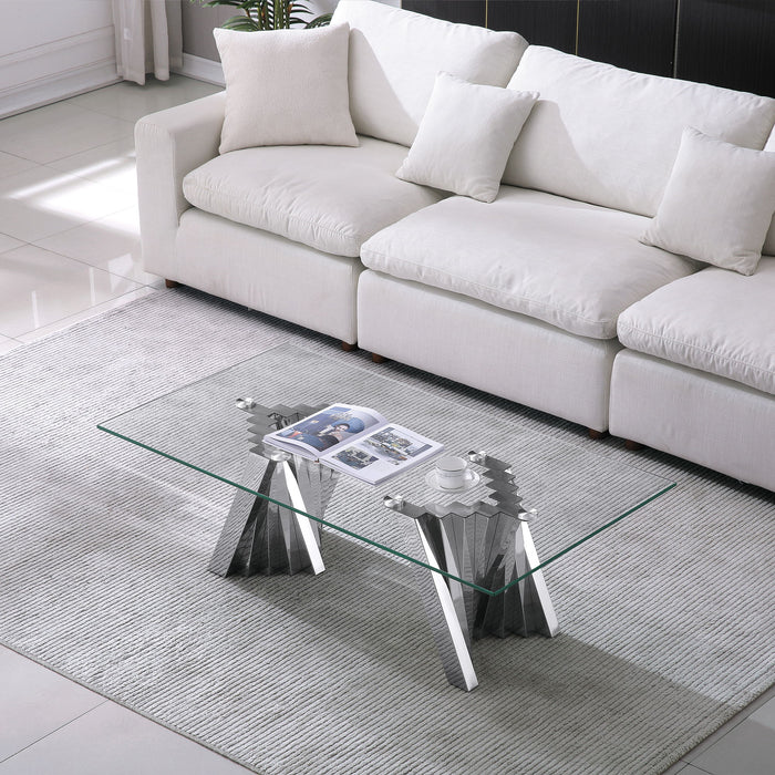 Table With Twisted Fan Shaped Legs Home Essentials