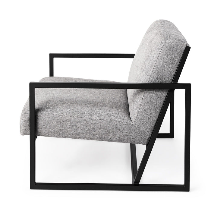 Geo Modern Accent Or Side Chair - Gray and Black