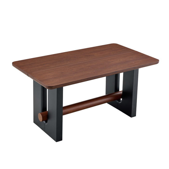 Compact Dining Table - Walnut / Black Home Essentials