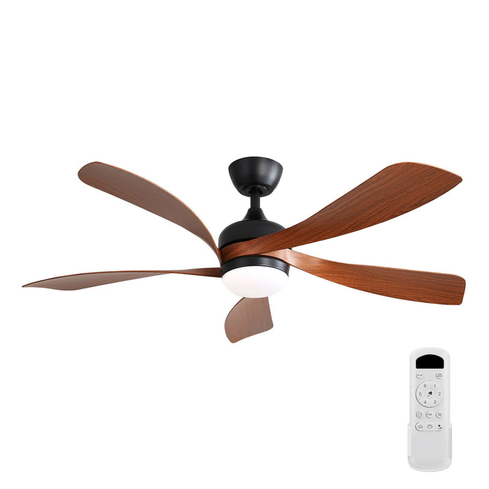 52" Indoor Ceiling Fan With 3 Color Dimmable LED Light Blades, Reversible DC Motor, Remote Control Daily Nest