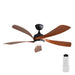 52" Indoor Ceiling Fan With 3 Color Dimmable LED Light Blades, Reversible DC Motor, Remote Control Daily Nest