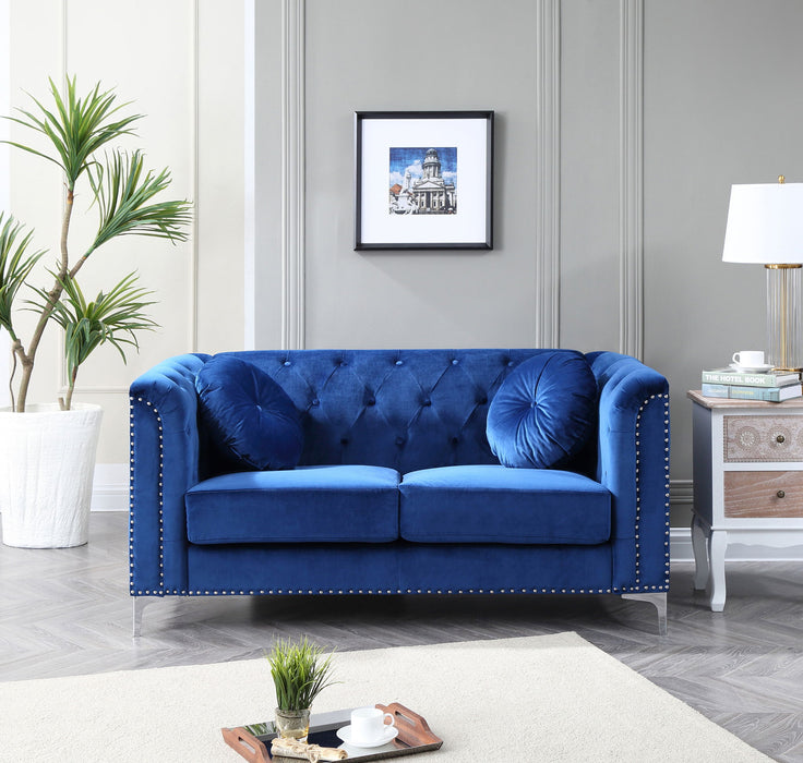 Stylish Sloped Arm Loveseat Glory Furniture