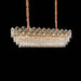 Michael Amini Lighting - Regalia 16-Light Rectangular Crystal Chandelier - Gold Michael Amini