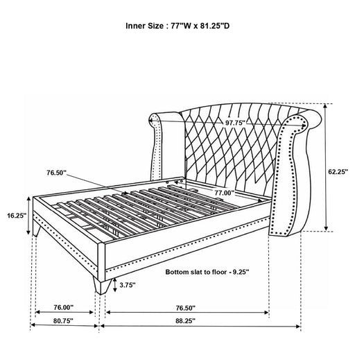 Randall - Bedroom Set With Wingback Bed Furniture Max