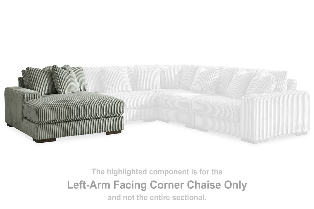 Lindyn - LAF Corner Chaise - Fog Signature Design by Ashley®