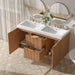 Modern Wall Mounted Bathroom Vanity, Soft Close Doors Hearth and Haven