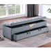 Storage Ottoman With Tufted Seat And Underseat Drawer Home Essentials