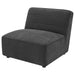 Ortega - Upholstered Armless Chair - Charcoal Furniture Max