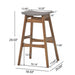 Mid Century Modern Bar Stool Set With Upholstered Seating Noble House