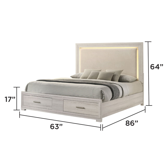 Colorado - Bed With Upholstered LED Headboard Matrix Furniture Group