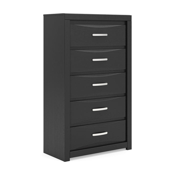 Stabotta - Five Drawer Chest - Black Signature Design by Ashley®