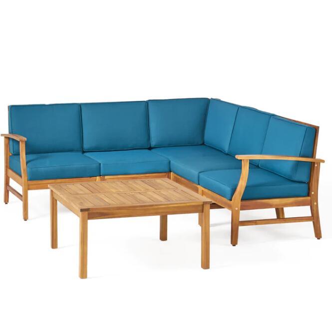 Perla 6 Piece Sofa Set, Blue
