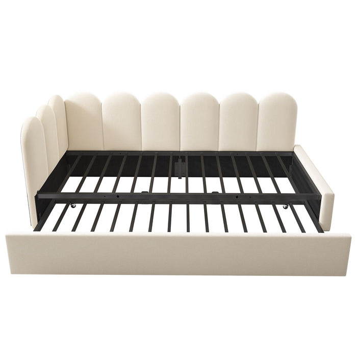 Upholstered Daybed With Pull-Out Bed Artistry At Home