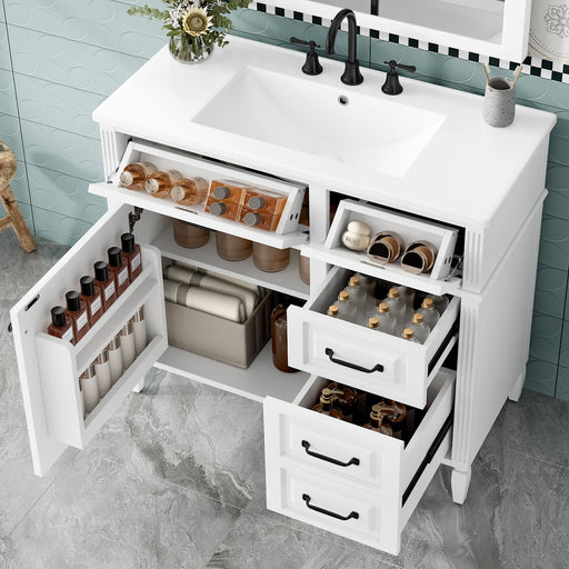 Modern Bathroom Vanity With Sink Top, Flip Drawer Design Hearth and Haven