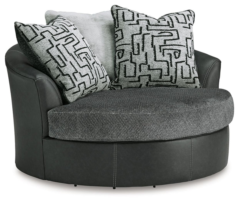 Brixley Pier - Oversized Swivel Accent Chair - Graphite