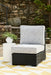 Beachcroft - Armless Chair With Cushion - Black / Light Gray Signature Design by Ashley®