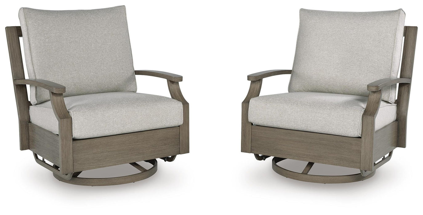 Rainier Ranch - Swivel Glider Chair With Cushion - Brown / Beige Signature Design by Ashley®