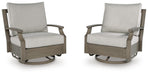 Rainier Ranch - Swivel Glider Chair With Cushion - Brown / Beige Signature Design by Ashley®